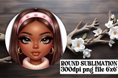perfect for keychain sublimation! , Colorful round designs, Love Girl Sublimation afrosvg 