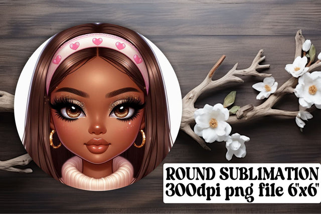perfect for keychain sublimation! , Colorful round designs, Love Girl Sublimation afrosvg 