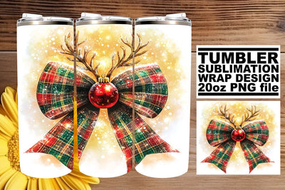 perfect for memorable gifts! , Creative tumbler wrap, Christmas Bow Sublimation afrosvg 