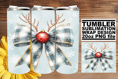 perfect for memorable gifts! , Gorgeous 20oz wrap, Christmas Bow Sublimation afrosvg 