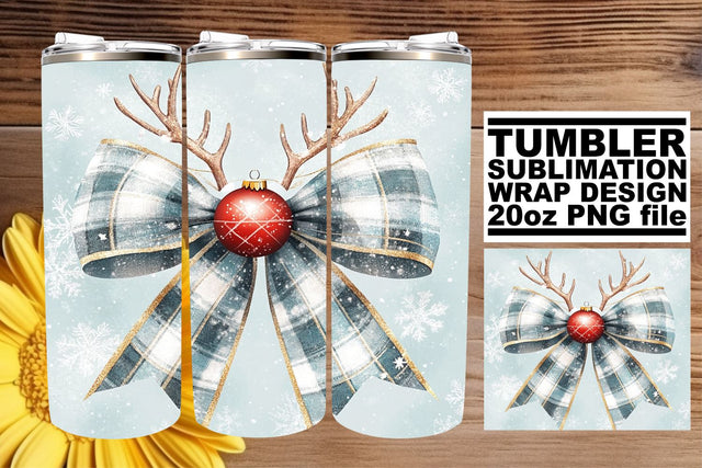 perfect for memorable gifts! , Gorgeous 20oz wrap, Christmas Bow Sublimation afrosvg 