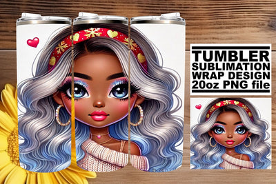 perfect for memorable gifts! , Gorgeous 20oz wrap, Love Girl Sublimation afrosvg 