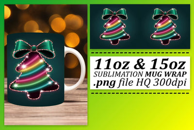 perfect for parties and events! , Custom mug wraps, Neon Xmas Sublimation afrosvg 