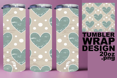 perfect for personalized gifts! , Gorgeous tumbler wrap, Heart Sublimation HoodArtCraft 