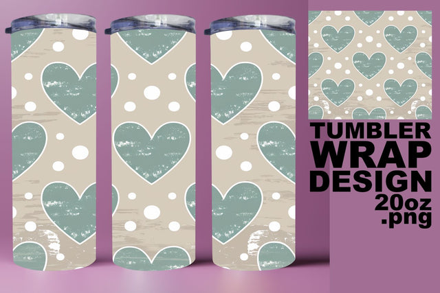 perfect for personalized gifts! , Gorgeous tumbler wrap, Heart Sublimation HoodArtCraft 