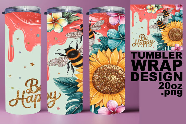 perfect for personalized gifts! , Stylish 20oz wrap, Bee Sublimation HoodArtCraft 