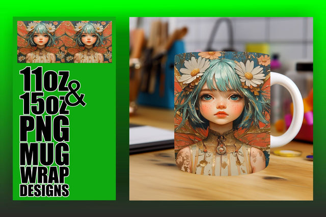 Perfect for special events, vibrant PNG mug templates! , Fairy Sublimation HoodArtCraft 