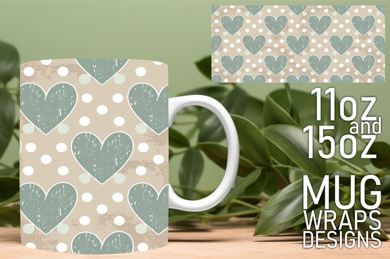 Perfect for special events, vibrant PNG mug templates! , Heart Sublimation HoodArtCraft 