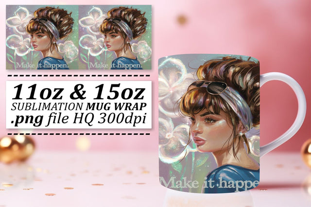 perfect for special occasions! , Creative mug wraps, Woman Sublimation afrosvg 