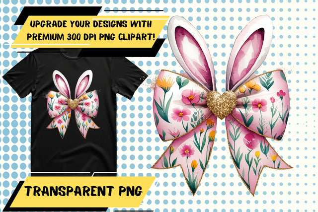 perfect for sublimation , Crisp and clear PNG, Easter Bow Sublimation HoodArtCraft 