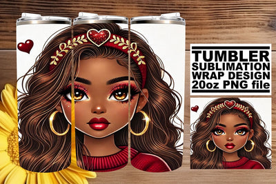 perfect for sublimation gifts! , Elegant tumbler designs, Love Girl Sublimation afrosvg 