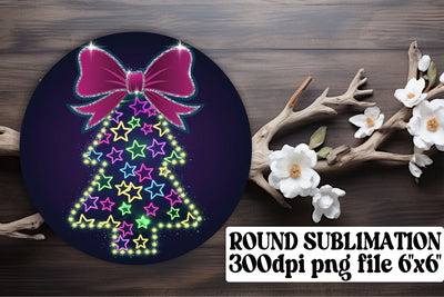 perfect for sublimation keychain ideas! , Unique round designs, Neon Xmas Sublimation afrosvg 
