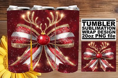 perfect for sublimation needs! , Gorgeous tumbler wrap, Christmas Bow Sublimation afrosvg 