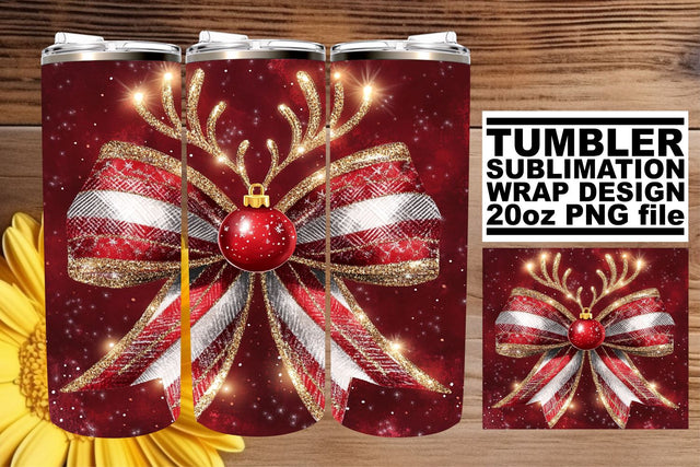 perfect for sublimation needs! , Gorgeous tumbler wrap, Christmas Bow Sublimation afrosvg 