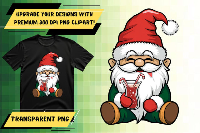 perfect for sublimation , Ready-to-use PNG, Gnome Sublimation HoodArtCraft 