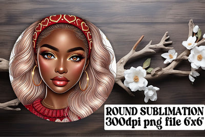 perfect for sublimation! , Trendy round designs for keychains, Love Girl Sublimation afrosvg 