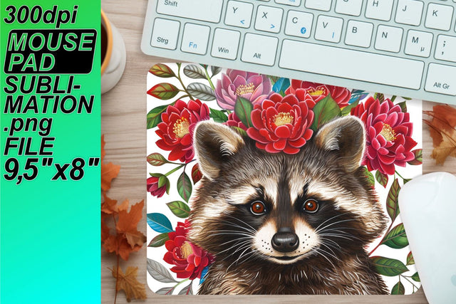 perfect for sublimation! , Unique mouse pad templates, Raccon Sublimation HoodArtCraft 