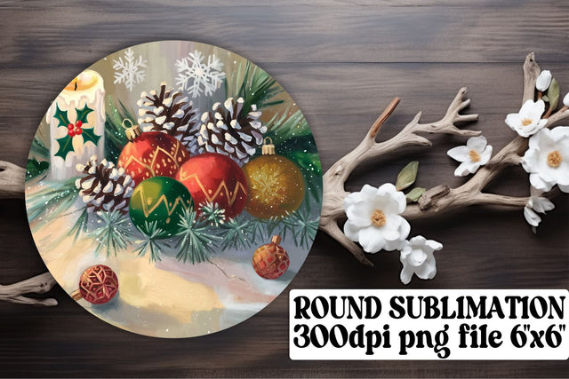 perfect for sublimation use! , Bright round PNGs for keychains, Christmas Sublimation afrosvg 