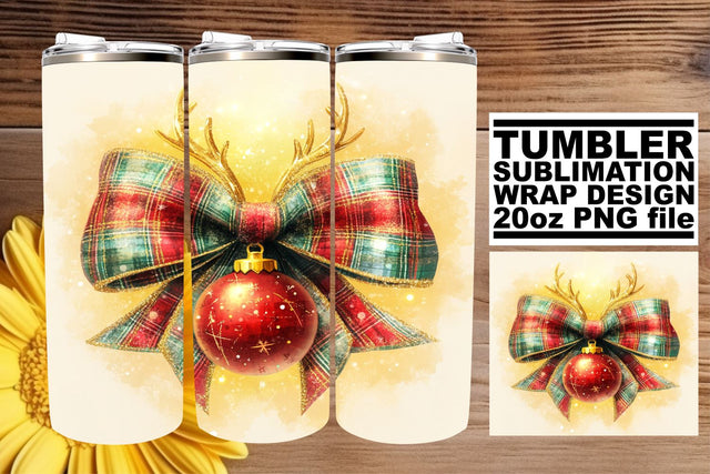 perfect for your crafting journey! , Artistic tumbler wrap, Christmas Bow Sublimation afrosvg 
