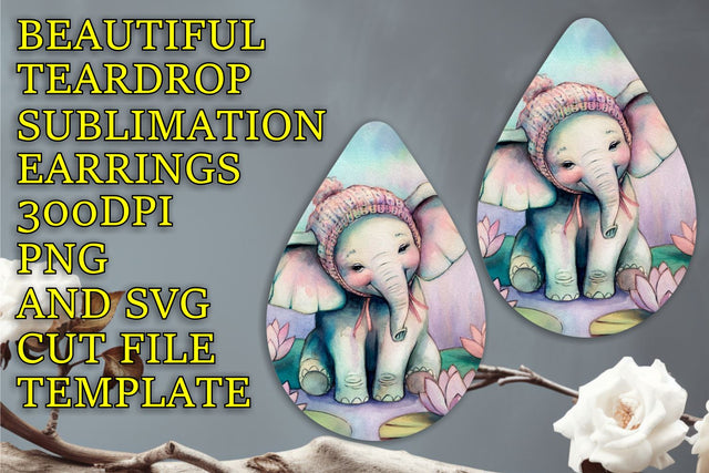 perfect for your creations, Elegant teardrop earrings PNG, Animals Sublimation HoodArtCraft 