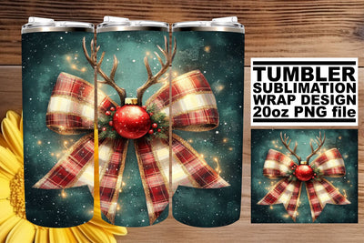 perfect for your creative projects! , Stylish 20oz wrap, Christmas Bow Sublimation afrosvg 