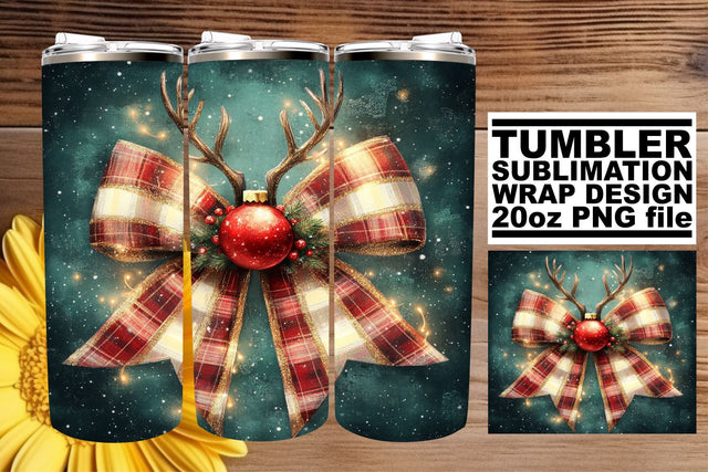 perfect for your creative projects! , Stylish 20oz wrap, Christmas Bow Sublimation afrosvg 