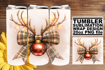 perfect for your designs! , High-quality PNG tumbler wrap, Christmas Bow Sublimation afrosvg 