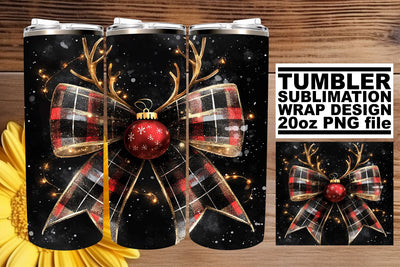 perfect for your DIY ideas! , Creative tumbler wrap, Christmas Bow Sublimation afrosvg 