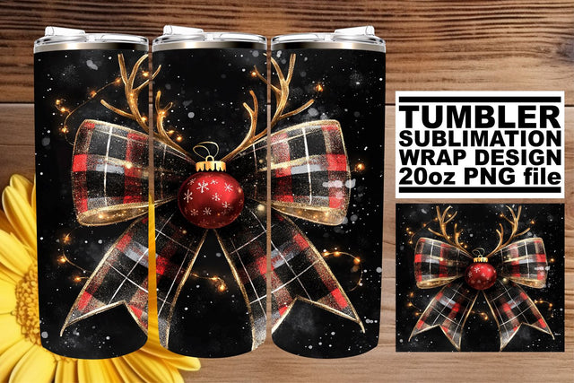 perfect for your DIY ideas! , Creative tumbler wrap, Christmas Bow Sublimation afrosvg 
