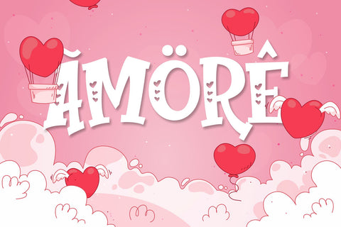 Perfect Love - Lovely Display Font | Bonus Doodle Font Mozzatype 