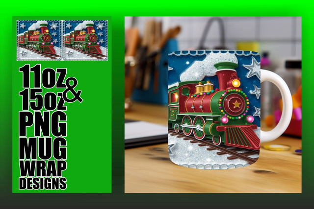 Perfect mug wrap templates, ideal for sublimation projects! , 3D Xmas Sublimation HoodArtCraft 