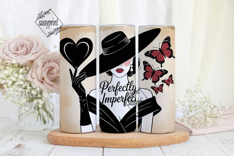 Perfectly Imperfect 20oz Tumbler Wrap Sublimation sassyprint 