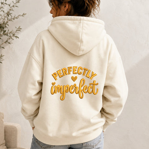 Perfectly Imperfect Embroidery Design – Inspirational Quote Machine Embroidery File, Self Love Positive Saying with Hearts Embroidery/Applique DESIGNS PatternFeed8 