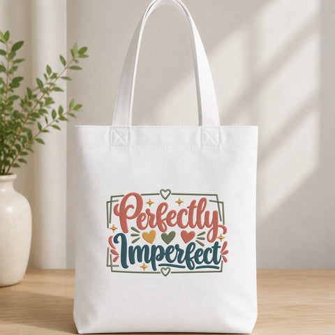 Perfectly Imperfect Embroidery Design – Self Love Quote Machine Embroidery File, Inspirational Mental Health Saying Embroidery/Applique DESIGNS PatternFeed8 