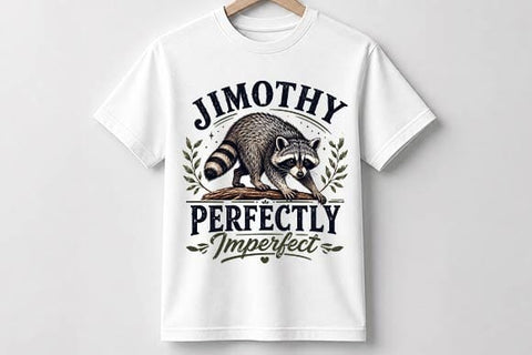 Perfectly Imperfect Raccoon PNG | Inspirational Woodland Sublimation Design SVG BillahCrafts 