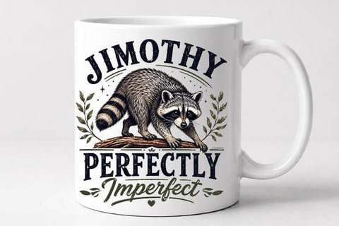 Perfectly Imperfect Raccoon PNG | Inspirational Woodland Sublimation Design SVG BillahCrafts 