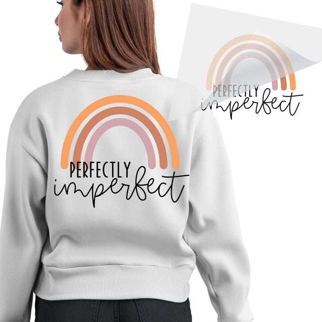 Perfectly Imperfect Rainbow DTF Transfer Physical So Fontsy T-Shirt Iron-On Transfer Shop