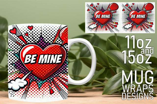 Perfectly sized wraps, ideal for both 11oz and 15oz mugs! , 3D Heart Sublimation HoodArtCraft 