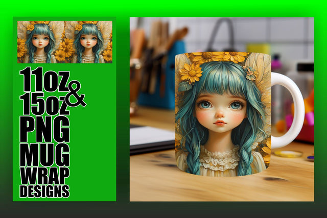 Perfectly sized wraps, ideal for both 11oz and 15oz mugs! , Fairy Sublimation HoodArtCraft 