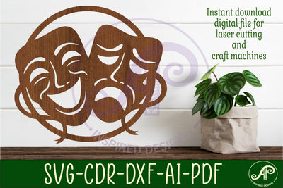 Performing arts wall art sign, SVG file. vector SVG APInspireddesigns 