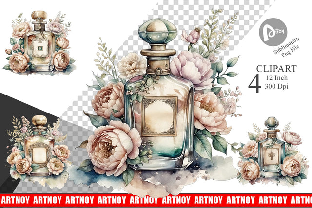 Perfume Bottle Clipart Sublimation artnoy 