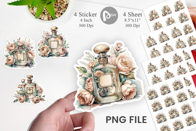 Perfume Bottle Sticker Sublimation artnoy 