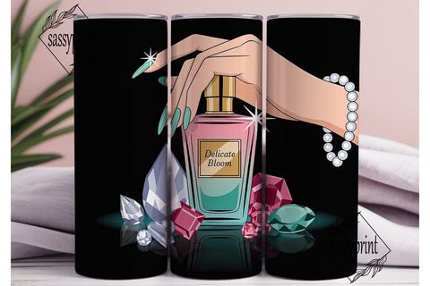 Perfume & Jewels Tumbler Wrap Sublimation sassyprint 