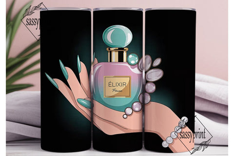 Perfume & Jewels Tumbler Wrap Sublimation sassyprint 