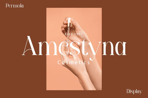 Permola Display Typeface Font Fadeline Std. 