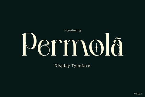 Permola Display Typeface Font Fadeline Std. 