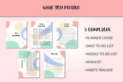 Personal Planner Printable Template To Do List Daily Weekly Sublimation AnnaViolet_store 