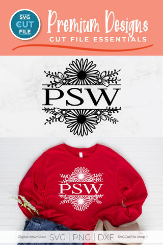 Personal support worker svg, a PSW svg flower design for crafters SVG SVG Cut File 