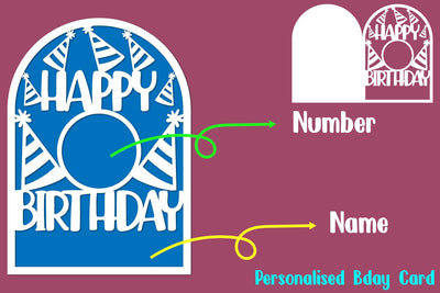 Personalised Birthday Card, Personalized Card SVG zafrans studio 