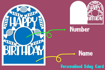 Personalised Birthday Card, Personalized Card SVG zafrans studio 